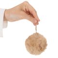 Decorative pom-pom for hanging, fluffy fur ball, 7cm, 6 pieces | Floristik24.ie