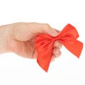 Decorative red bow, pre-tied for crafting and packaging, 11cm, 25 pieces | Floristik24.ie