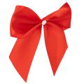 Decorative red bow, pre-tied
