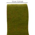 Wool felt tape as a two-tone pot band for floristry, green/red, 15cm x 5m | Floristik24.ie