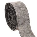 Floristik24 Felt tape, pot strap, 100% wool, grey/black, 7.5cm wide, 5m long