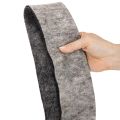 Felt tape, pot strap, 100% wool, grey/black, 7.5cm wide, 5m long | Floristik24.ie