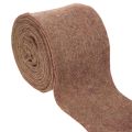Floristik24 Two-tone felt tape made of wool felt, 100% wool, purple/brown, 15cm x 5m