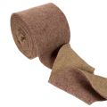 Two-tone felt tape made of wool felt, 100% wool, purple/brown, 15cm x 5m | Floristik24.ie