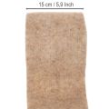 Wool felt felt ribbon, two-tone, sold by the meter for creative projects, brown/white, 15cm x 5m | Floristik24.ie