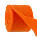 Floristik24 Felt ribbon orange 15cm 5m