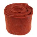 Floristik24 Felt tape, pot tape, wool felt red, golden shimmering 15cm 5m