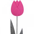 Floristik24 Felt flower felt deco flower tulip pink table decoration H68cm