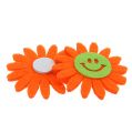Floristik24 Felt flower with glue dot orange 4cm 12pcs