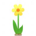 Floristik24 Felt flower yellow 87cm
