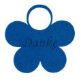 Floristik24 Felt flower pendant “Thank you” 10cm 8pcs