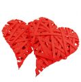 Floristik24 Felt hearts to hang red 26cm 2pcs