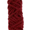 Floristik24 Felt cord fleece Mirabell 25m dark red
