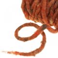 Floristik24 Felt cord fleece cord brown, red sheep wool wire 20m