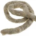 Floristik24 Felt cord fleece Mirabell 25m grey/brown