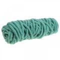 Floristik24 Felt cord wool cord with wire green waterproof 20m