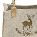 Floristik24 Felt bag nature with deer motif 2-set