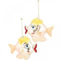 Floristik24 Christmas tree decorations fish, decorative pendants, Christmas decorations, real glass H9.5cm 2pcs