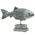 Floristik24 Garden figurine fish on a stand H20cm