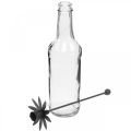 Floristik24 Candlestick for Bottle Black Glass, Metal Ø6.5cm H25.5cm