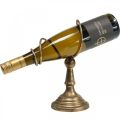 Floristik24 Wine bottle holder, bottle stand, wine stand Design Golden H24cm
