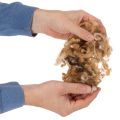 Brown melange sheep's wool, natural wool, loose, for crafts, 250g | Floristik24.ie