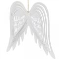 Floristik24 Wings to hang, Advent decoration, angel wings made of metal White H29.5cm W28.5cm