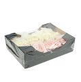 Floristik24 Foam rose Ø7.5cm white, cream, pink with mother-of-pearl assorted 12pcs