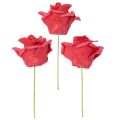 Artificial red rose flower with stem, 5cm, 100 pieces | Floristik24.ie