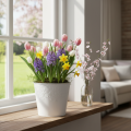Metal planter, pastel white, Ø16cm H14cm | Floristik24.ie