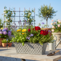 Zinc bowl with diamond pattern 22cm×12cm | Floristik24.ie