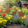 Garden stake, weathered steel, deer, star, fir tree, H14/20, 3 pieces | Floristik24.ie