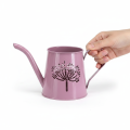 Metal decorative watering can, pink dandelion design, 12cm, 2 pieces | Floristik24.ie