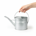 Vintage decorative watering can, metal, silver, 1.25l planter | Floristik24.ie