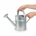Decorative watering can, retro design, metal, silver, 42x15.5x27cm, vintage balcony decoration, flower pot | Floristik24.ie