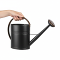 Decorative vintage metal watering can, black and olive green, 60x19x38cm, eye-catching for balcony or conservatory | Floristik24.ie