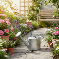 Vintage zinc watering can, 27cm - planter for garden and patio, metal flower pot | Floristik24.ie