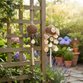 Summer chimes Sea shells with coconut Marine decor 53cm 2pcs | Floristik24.ie