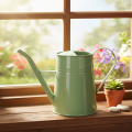 Vintage metal indoor watering can, mint green, 1.7L, decorative vase, retro design, H23cm | Floristik24.ie