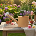 Metal decorative watering can, vintage look, light brown, 52.5cm - planter for table decoration &amp; summer decoration | Floristik24.ie