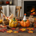Pumpkin figurine for autumn table decoration, autumn decor, 10cm, 2 pieces | Floristik24.ie