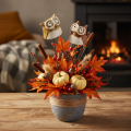 Ceramic owl stake decorative figure for plants 26cm 2pcs | Floristik24.ie