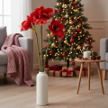 Artificial Amaryllis flower, red, long stem, for vase and arrangement, 77cm | Floristik24.ie