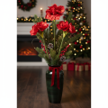 Artificial Amaryllis flower, red, long stem, for vase and arrangement, 77cm | Floristik24.ie