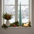 Artificial Christmas tree, decorative tree, delicate design with wooden base, 80cm | Floristik24.ie