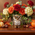 Owl figurine, small sitting owl, decoration, 11cm | Floristik24.ie