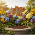 Garden stake with pumpkin motif, metal decoration, rust finish, 100cm | Floristik24.ie