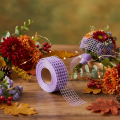 Purple mesh tape, 4.5 cm wide, decorative tape roll for creative crafts, 10 m | Floristik24.ie