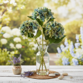 Artificial hydrangea flower, blue-green, decorative single stem, 53cm | Floristik24.ie