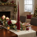 Modern slim decorative Christmas tree on a wooden base, 80cm | Floristik24.ie
